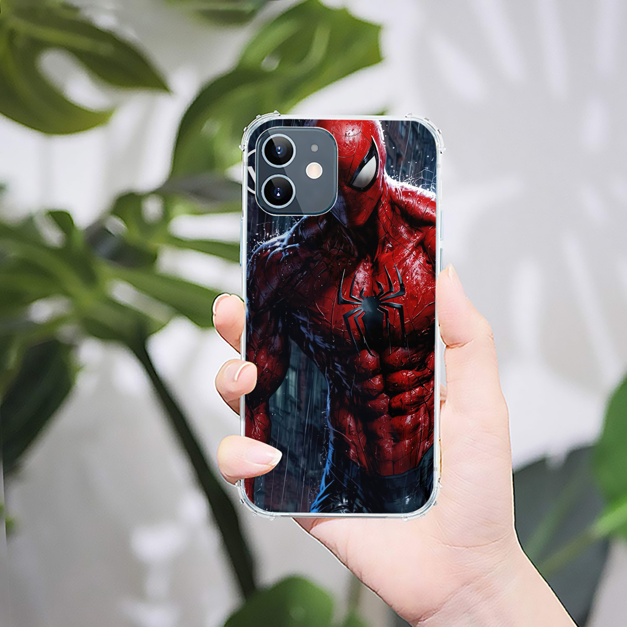 （画像用） Spider Man スパイダーマン 【iPhone 12シリーズ対応】透明スマホケース（クリアソフトケース）